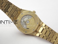 Royal Oak 41mm 15400 RG APSF 1:1 Best Edition Black Textured Dial on RG Bracelet A3120 Super Clone V3