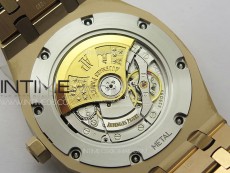 Royal Oak 41mm 15400 RG APSF 1:1 Best Edition Black Textured Dial on RG Bracelet A3120 Super Clone V3