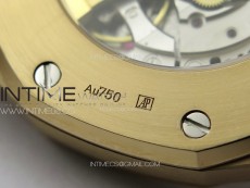Royal Oak 41mm 15400 RG APSF 1:1 Best Edition Black Textured Dial on RG Bracelet A3120 Super Clone V3