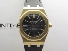 Royal Oak 41mm 15400 RG APSF 1:1 Best Edition Black Textured Dial on RG Bracelet A3120 Super Clone V3