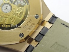 Royal Oak 41mm 15400 RG APSF 1:1 Best Edition Black Textured Dial on RG Bracelet A3120 Super Clone V3