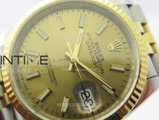 DateJust 36 SS 116231 VSF 1:1 Best Edition 904L Steel Gold Stick Dial on Jubilee Bracelet VS3235