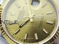 DateJust 36 SS 116231 VSF 1:1 Best Edition 904L Steel Gold Stick Dial on Jubilee Bracelet VS3235