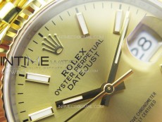 DateJust 36 SS 116231 VSF 1:1 Best Edition 904L Steel Gold Stick Dial on Jubilee Bracelet VS3235