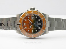 Submariner DIW Sandblasted VSF 1:1 Best Edition Orange Ceramic Bezel Orange/Black Dial on SS Bracelet VS3135