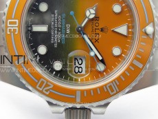 Submariner DIW Sandblasted VSF 1:1 Best Edition Orange Ceramic Bezel Orange/Black Dial on SS Bracelet VS3135