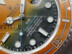Submariner DIW Sandblasted VSF 1:1 Best Edition Orange Ceramic Bezel Orange/Black Dial on SS Bracelet VS3135