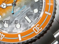 Submariner DIW Sandblasted VSF 1:1 Best Edition Orange Ceramic Bezel Orange/Black Dial on SS Bracelet VS3135