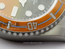 Submariner DIW Sandblasted VSF 1:1 Best Edition Orange Ceramic Bezel Orange/Black Dial on SS Bracelet VS3135