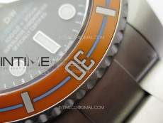 Submariner DIW Sandblasted VSF 1:1 Best Edition Orange Ceramic Bezel Orange/Black Dial on SS Bracelet VS3135