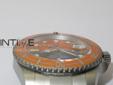 Submariner DIW Sandblasted VSF 1:1 Best Edition Orange Ceramic Bezel Orange/Black Dial on SS Bracelet VS3135