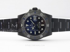 Submariner DIW DLC Sandblasted VSF 1:1 Best Edition Black/Blue Dial on DLC Bracelet VS3135