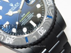 Submariner DIW DLC Sandblasted VSF 1:1 Best Edition Black/Blue Dial on DLC Bracelet VS3135