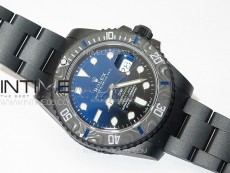Submariner DIW DLC Sandblasted VSF 1:1 Best Edition Black/Blue Dial on DLC Bracelet VS3135