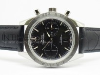 Speedmaster Professional SS Bezel Black Dial Best Edition on Leater strap A9300