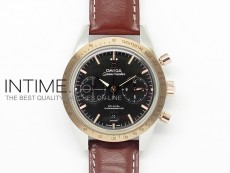 Speedmaster Professional RG/SS Case Black Dial Best Edition on Brown Leather strap A9300