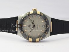 Constellation 41mm YG/Black Ceramic Bezel VSF 1:1 Best Edition Silver Dial on Black Gummy Strap A8900