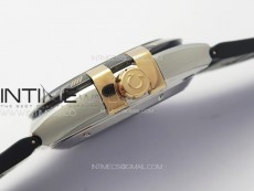 Constellation 41mm YG/Black Ceramic Bezel VSF 1:1 Best Edition Silver Dial on Black Gummy Strap A8900