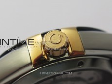 Constellation 41mm YG/Black Ceramic Bezel VSF 1:1 Best Edition Silver Dial on Black Gummy Strap A8900