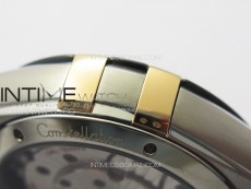 Constellation 41mm YG/Black Ceramic Bezel VSF 1:1 Best Edition Silver Dial on Black Gummy Strap A8900