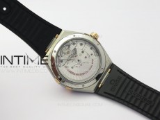 Constellation 41mm YG/Black Ceramic Bezel VSF 1:1 Best Edition Silver Dial on Black Gummy Strap A8900