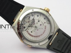 Constellation 41mm YG/Black Ceramic Bezel VSF 1:1 Best Edition Silver Dial on Black Gummy Strap A8900