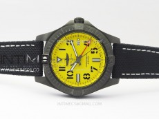 AVENGER V32395 45mm Ti DLC 1:1 Best Edition Yellow Dial on Nylon Strap A2824