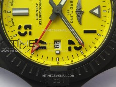 AVENGER V32395 45mm Ti DLC 1:1 Best Edition Yellow Dial on Nylon Strap A2824