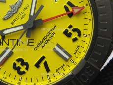 AVENGER V32395 45mm Ti DLC 1:1 Best Edition Yellow Dial on Nylon Strap A2824