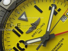 AVENGER V32395 45mm Ti DLC 1:1 Best Edition Yellow Dial on Nylon Strap A2824