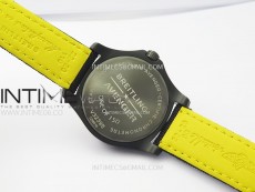 AVENGER V32395 45mm Ti DLC 1:1 Best Edition Yellow Dial on Nylon Strap A2824