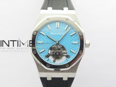 Royal Oak SIHH SS Tourbillon R8F Tiffany Blue Dial on Black Rubber Strap A2924
