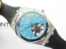 Royal Oak SIHH SS Tourbillon R8F Tiffany Blue Dial on Black Rubber Strap A2924