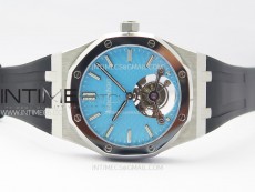 Royal Oak SIHH SS Tourbillon R8F Tiffany Blue Dial on Black Rubber Strap A2924
