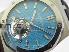 Royal Oak SIHH SS Tourbillon R8F Tiffany Blue Dial on Black Rubber Strap A2924