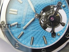 Royal Oak SIHH SS Tourbillon R8F Tiffany Blue Dial on Black Rubber Strap A2924