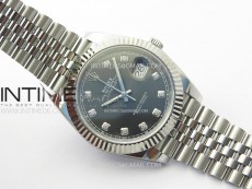 DateJust 41 126334 904L Steel NTF 1:1 Best Edition Gray Dial Crystals Makers on Jubilee Bracelet VR3235