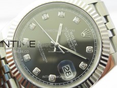 DateJust 41 126334 904L Steel NTF 1:1 Best Edition Gray Dial Crystals Makers on Jubilee Bracelet VR3235
