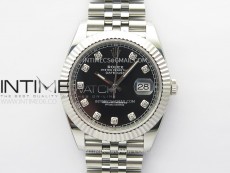 DateJust 41 126334 904L Steel NTF 1:1 Best Edition Black Dial Crystals Makers on Jubilee Bracelet VR3235