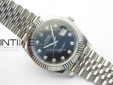 DateJust 41 126334 904L Steel NTF 1:1 Best Edition Black Dial Crystals Makers on Jubilee Bracelet VR3235