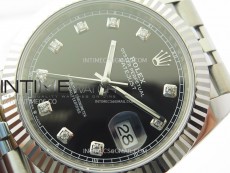 DateJust 41 126334 904L Steel NTF 1:1 Best Edition Black Dial Crystals Makers on Jubilee Bracelet VR3235