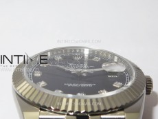 DateJust 41 126334 904L Steel NTF 1:1 Best Edition Black Dial Crystals Makers on Jubilee Bracelet VR3235