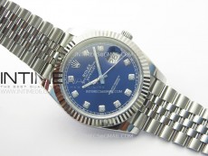 DateJust 41 126334 904L Steel NTF 1:1 Best Edition Blue Dial Crystals Makers on Jubilee Bracelet VR3235