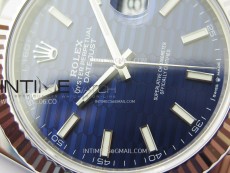 DateJust 41 126334 904L SS VSF 1:1 Best Edition Blue Fluted Dial on Jubilee Bracelet VS3235