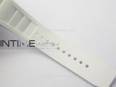 RM052 Skull White Ceramic/RG Real Tourbillon YSF Best Edition Red Skull Dial on White Rubber Strap