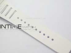 RM052 Skull White Ceramic/RG Real Tourbillon YSF Best Edition Red Skull Dial on White Rubber Strap