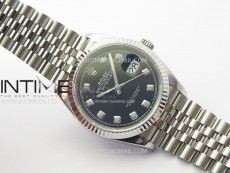 DateJust 36 SS 116234 VSF 1:1 Best Edition 904L Steel Black Dial Diamonds Markers on Jubilee Bracelet VS3235