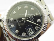DateJust 36 SS 116234 VSF 1:1 Best Edition 904L Steel Black Dial Diamonds Markers on Jubilee Bracelet VS3235