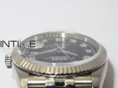 DateJust 36 SS 116234 VSF 1:1 Best Edition 904L Steel Black Dial Diamonds Markers on Jubilee Bracelet VS3235