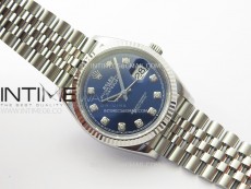DateJust 36 SS 116234 VSF 1:1 Best Edition 904L Steel Blue Dial Diamonds Markers on Jubilee Bracelet VS3235